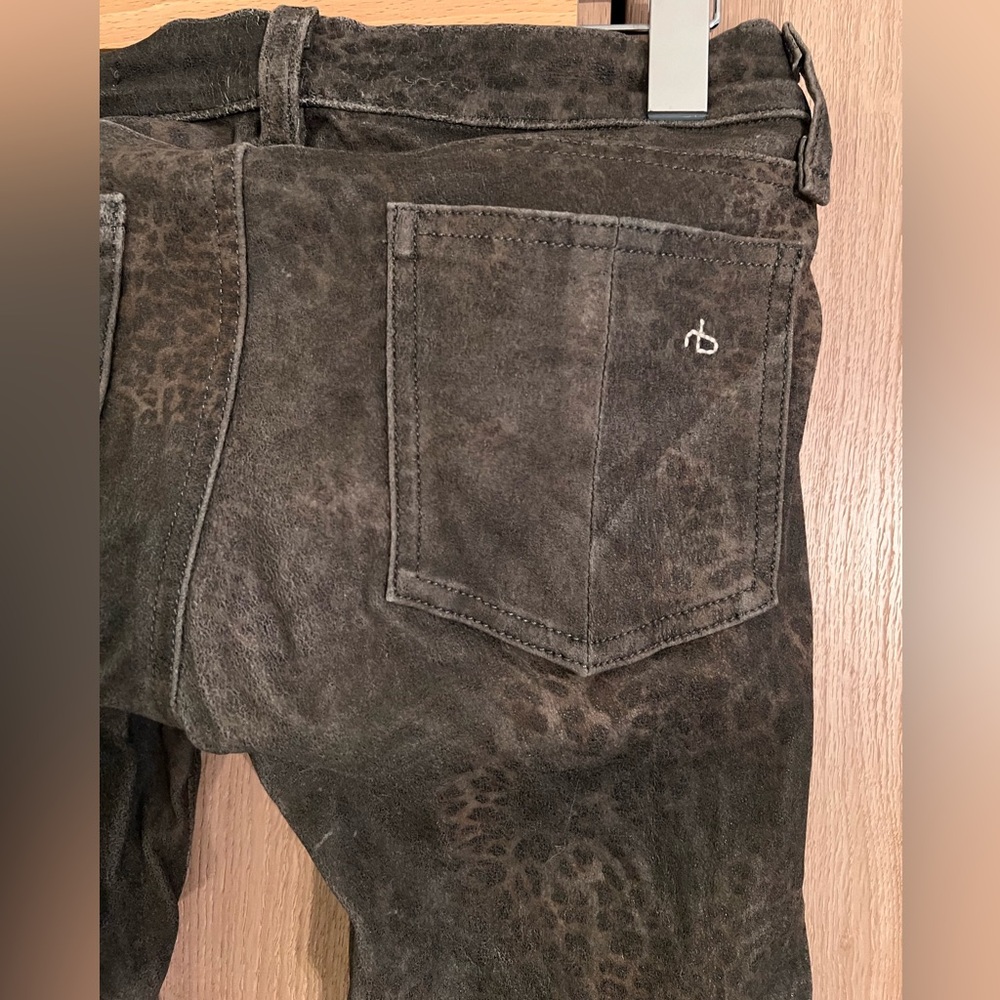Rag&Bone Leopard print leather super stretchy skinny jeans - Picture 6 of 9